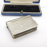 Silver Plated Book Form Propelling Vesta Case Antique c1920 Art Deco