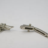 Sterling Silver Baguette Cut Crystal Set Dress Bracelet Vintage c1970