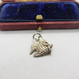 Sterling Silver Tropical Guppy Fish Charm Pendant Vintage c1970