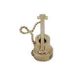 Sterling Silver Guitar Charm Pendant Vintage c1970