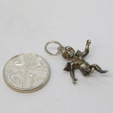 Sterling Silver Cherub Charm Pendant Vintage c1970