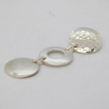 Studio Sterling Silver Three-Part Drop Pendant Vintage c2000s