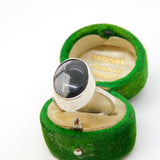 Sterling Silver Two-Colour Quartz Set Dress Ring Vintage c1970 Size R UK
