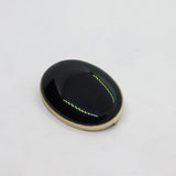 Sterling Silver Victorian Style Black Agate Oval Brooch Vintage 1987 Edinburgh