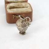Sterling Silver Wine Jug Charm Pendant Vintage c1970