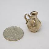 Sterling Silver Wine Jug Charm Pendant Vintage c1970