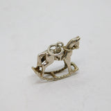 Sterling Silver Rocking Horse Charm Pendant Vintage c1970