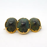 19th Century 12ct Gold Mounted Egyptian Scarab Beetle Brooch Antique c1860s