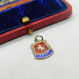 Sterling Silver Kent Traveller Shield Charm Pendant Vintage c1970