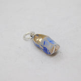 Sterling Silver Blue Windmill Design Dutch Clog Charm Pendant Vintage c1970s