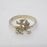 Sterling Silver Studio Dragon Form Dress Ring Vintage c1970s