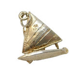 Sterling Silver Sailing Yacht Charm Pendant Vintage c1970s