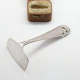 Edwardian Sterling Silver Bunny Rabbit Baby Feeder Pusher 1909 Sheffield
