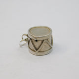 Sterling Silver Marching Band Drum Charm Pendant Vintage c1970
