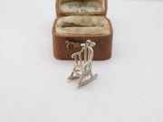 Sterling Silver Rocking Chair Charm Pendant Vintage c1970