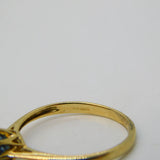 9ct Yellow Gold & 0.5ct Blue Zircon Solitaire Ring Vintage Birmingham