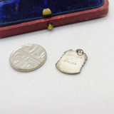 Sterling Silver and Enamel Windsor Travel Shield Charm Pendant Vintage c1970