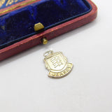 Sterling Silver Jersey Crest Charm Pendant Vintage c1970