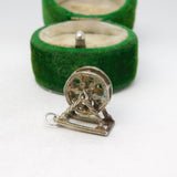 Sterling Silver Watermill Wheel Charm Pendant Vintage c1970