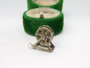 Sterling Silver Watermill Wheel Charm Pendant Vintage c1970