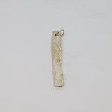 Sterling Silver Textured Stick Drop Studio Charm Pendant Vintage c2000