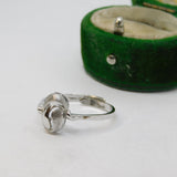 Sterling Silver Textured Swirl Adjustable Ring Vintage c1970 Size L