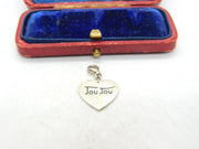 Sterling Silver 'Jou Jou' Heart Charm Pendant Vintage c1970