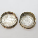 George I Sterling Silver 1 Thaler Coin Coronation Coin Box Antique c1705