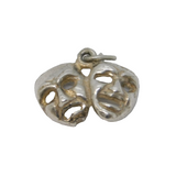 Sterling Silver Theatrical Muse Masks Charm Pendant Vintage c1970
