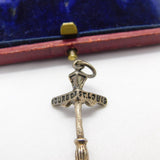 Sterling Silver 'Bourbon' & 'St Louis' Sign Post Charm Pendant Vintage c1970