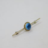 Sterling Silver Morpho Butterfly Wing Set Bar Brooch Pin Antique c1930s