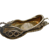 Sterling Silver Clog Shoe Charm Pendant Vintage c1970