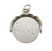 Sterling Silver Sunny Jersey Spinner Cryptic Charm Pendant Vintage c1970s
