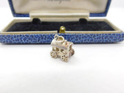 Sterling Silver Traditional Travellers Wagon Charm Pendant Vintage c1970