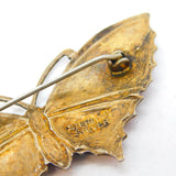 Sterling Silver & Colourful Enamel Butterfly Brooch Pin Antique c1940 Art Deco