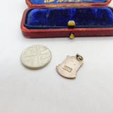 Sterling Silver and Enamel Barmouth Shield Charm Pendant Vintage c1970