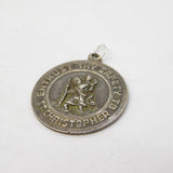 Georg Jensen Sterling Silver St Christopher Charm Pendant Vintage c1970s