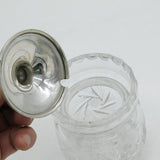 Sterling Silver & Cut Glass Honey Pot Vintage 1986 Birmingham