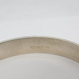 Sterling Silver Floral Pattern Cuff Bangle Bracelet Vintage 1972 Birmingham