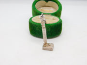 Sterling Silver Signal Tower Charm Pendant Vintage c1970