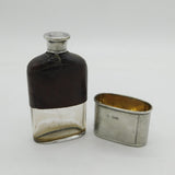 Victorian Asprey & Co Sterling Silver Mounted Hip Flask Antique 1876 London