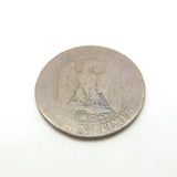 French Napoleon III Cinq Centimes Coin Antique 1855 Victorian