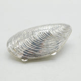 Italian .800 Silver Novelty Mussel Shell Trinket Box Vintage c1970s