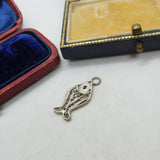 Sterling Silver Filigree Fish Charm Pendant Vintage c1970