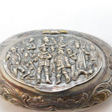 Dutch .800 Grade Silver City Scene Snuff Box Antique c1930s Art Deco