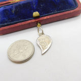 Sterling Silver Half a Heart for Bestfriends Charm Pendant Vintage c1970