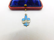 Sterling Silver Enamel Quebec Feathers Charm Pendant Vintage c1970