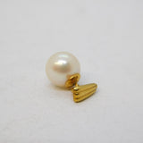 9ct Yellow Gold & Cultured Pearl Set Drop Pendant Vintage c1980s