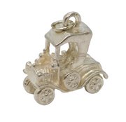 Sterling Silver Motor Car Charm Pendant Vintage c1970