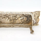 Sterling Silver Miniature Dolls House Sofa & Footstool Vintage Birmingham